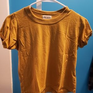 Back beat rags crop tee xsmall